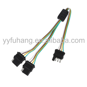 फ़ैक्टरी कस्टमाइज्ड ट्रेलर वायर एक्सटेंशन 4 पिन प्लग फ्लैट y-स्प्लिटर कॉर्ड नर से मादा - Product Image 2