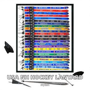 Lanière <span class=keywords><strong>de</strong></span> téléphone portable longue en polyester pour club <span class=keywords><strong>de</strong></span> hockey <span class=keywords><strong>de</strong></span> la LNH, lanière <span class=keywords><strong>de</strong></span> sport, vente en gros aux États-Unis - Product Image 2