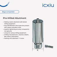 Modèle de série BEGO BB en alliage de titane, abutment préfabriqué, fabricant en gros, tolérance stable, pièces pré-fabriquées, laboratoire dentaire, CAO