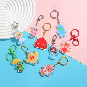 Custom Wholesale Brand Acrylic PVC <b>Anime</b> Fashion Trend Key Chain Creative Cartoon DIY Pendant Cute Star Peripheral UV Printing - Product Image 1