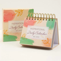 Mini calendrier de bureau 2027, calendrier anime, calendrier de bureau triangulaire inscriptible, calendrier de bureau en bloc, cadeaux d'entreprise