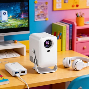 Mini Proyector Android Ultracompacto con Enfoque Automático y Corrección Trapezoidal, Altavoz Integrado de 3W, Ideal para el Aprendizaje y Entretenimiento de Niños - Product Image 1