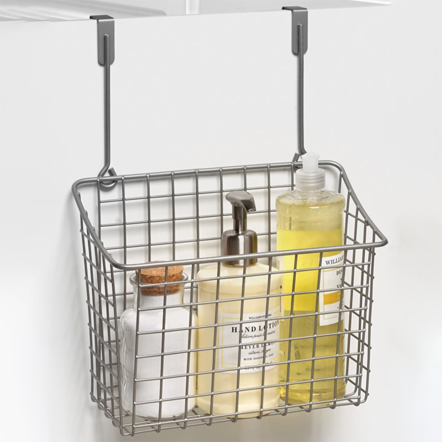 Wholesale Price Kitchen Counter Pantry Desk Vintage Cabinet Wall Mounted Storage Metal Hanging Wire Basket