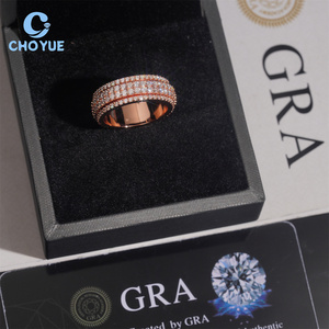 Luxury VVS Moissanite Diamond Buss Down GRA Certificated Hip Hop Iced Out Fine Jewelry Sterling Silver 925 <b>Ring</b> <b>for</b> <b>Men</b> - Product Image 4