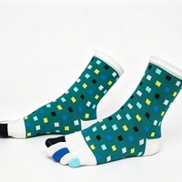 Chaussettes de sport mi-mollet pour hommes, tendance, en coton, à cinq doigts, pour la course, avec orteils séparés, anti-bactériennes, vente en gros