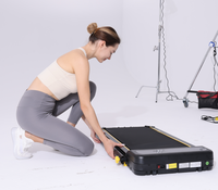 Supplier Terverifikasi YPOO Treadmill Lipat Portabel Dc 0.75 Hp dengan Kemiringan, Alat Jalan Kaki di Rumah, Treadmill Kebugaran Rumah dengan Aplikasi YPOOFIT