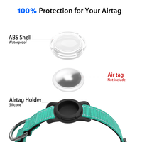 Collar y Correa para Perro con Software Smart ID Compatible con AirTag, con Ranura Oculta para AirTag, Personalizado