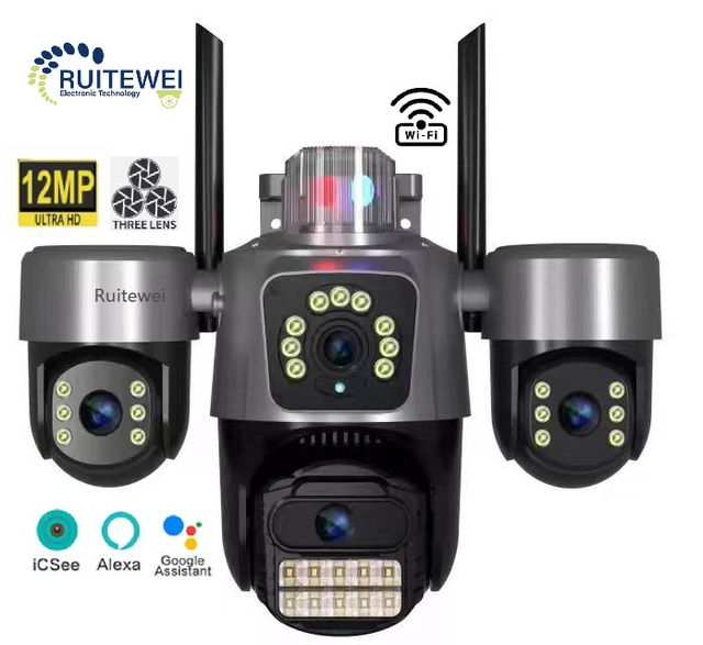 Hottest Outdoor Home Security WiFi IP Camera 15MP 4K Auto Tracking PTZ Built-in Siren Two-Way Audio IP66 Waterproof