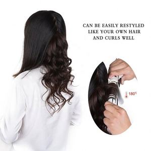 Extensions de cheveux vierges à clips sans couture, cheveux Remy naturels chinois invisibles, 100% cheveux humains, toutes les couleurs - Product Image 5
