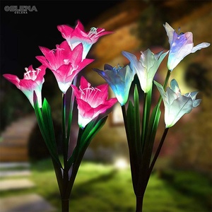 Garten <span class=keywords><strong>LED</strong></span> Lichterketten Weihnachts licht Dekor Außen dekoration Garten blumen Motiv Solar leuchten - Product Image 5