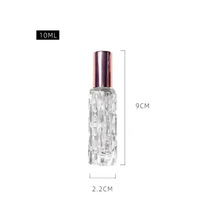 Flacon de parfum au design unique en forme de melon, vaporisateur en verre à fine brume 10 ml avec bouchon argenté, or rose ou noir