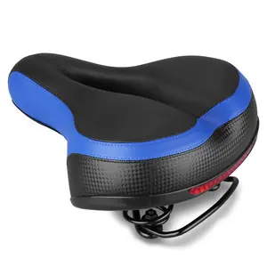 2022High Elastic Breathable Bicycle Seat With Reflective Strip Damping Spring Bicycle Saddle Ventilated Mountain Bicycle Cushion