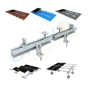 Aluminum Solar Mounting Bracket , Rooftop PV Mounting Racks , Solar Energy Systems Mounting Flexible