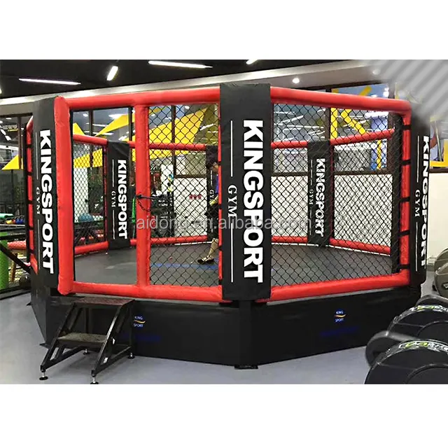 Aidong Goedkope Verhoogde Sport Octagon Boksen Ring Ufc Kooi Mma Met Catwalk Voor Gym Kooi