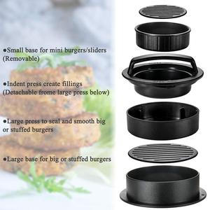 Presse à hamburgers en plastique antiadhésive ; Presse à viande pour hamburgers délicieux et garnis - Product Image 3