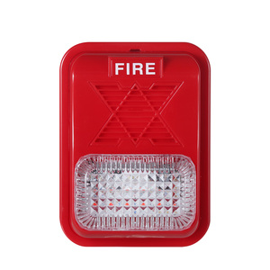 Còi báo cháy thông thường/Đèn báo động dạng strobe màu đỏ CE 24VDC Đèn strobe đa âm báo động âm thanh và hình ảnh - Product Image 1