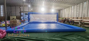 Juegos de deportes acuáticos Campo de voleibol inflable <span class=keywords><strong>Piscina</strong></span> de cancha de voleibol de agua inflable flotante con o sin piso - Product Image 2