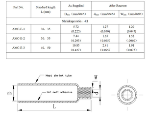 Cappuccio Termorestringente Impermeabile per Cavi, Mini <span class=keywords><strong>Guaina</strong></span> Isolante Termorestringente Impermeabile per Terminazioni di Cavi - Product Image 6
