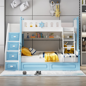Lit simple pour enfant garçon 1.5 avec garde-corps, lit de <span class=keywords><strong>voiture</strong></span> de dessin animé, fabricant, vente directe, lit superposé pour filles - Product Image 4