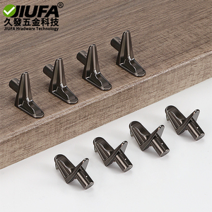 Soporte de estante de aleación de zinc Jiufa con acabado negro para muebles de gabinete - Product Image 1