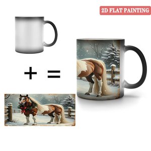 Heat Activated Color Changing <b>Ceramic</b> <b>Mug</b> 11oz Frosted Black DIY Sublimation Cup - Product Image 4