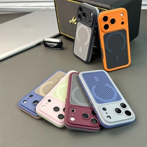เคสโทรศัพท์แม่เหล็กแบบด้านใหม่ ช่วยระบายความร้อน สำหรับ iPhone 17 12 13 14 15 16 Pro Max พร้อมปุ่มสัมผัสป้องกันกล้อง - Product Image 2