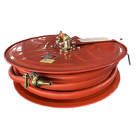 Enrouleurs automatiques de tuyaux d'incendie en acier rouge à commande facile pour équipements et accessoires de lutte contre l'incendie