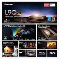 Version Globale Hisense L9Q Projecteur Laser Triple à Ultra Courte Focale 4K UHD 5000 Lumens 80''-200'' Dolby VisionI MAX Amélioré