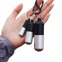 Kit de survie d'urgence en aluminium, capsule étanche, conteneur de rangement portable pour le camping, la randonnée, l'organisation des premiers secours