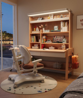 Table d'étude carrée en bois massif durable pour enfants, design moderne multifonctionnel ergonomique pour la protection des yeux, idéale pour l'apprentissage à domicile