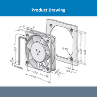 Ventilateur axial électrique OEM ODM à roulement à billes renforcé de fibres de verre PA 412FH 40x40x10mm 4010 12V DC 9m3/h 0.8W 6000RPM