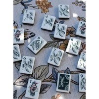 Set Mahjong Amerika Lipat Mewah 160 Ubin Ramah Lingkungan Termasuk Aksesoris Mahjong Gratis untuk Permainan Meja.