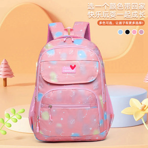 Student <b>Backpack</b> For Girls <b>Large</b> <b>Capacity</b> Macaron Colors Cartoon Design School Education - Product Image 5
