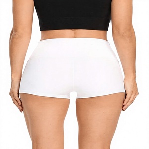 Shorts Deportivos Blancos de Cintura Alta para Mujer, Tejidos, Transpirables, con Cintura Elástica, Estilo Deportivo - Product Image 4