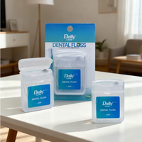Fil dentaire orthodontique en nylon pour usage domestique, saveur menthe, avec enfile-fil, pour le nettoyage des appareils dentaires, implants et bridges