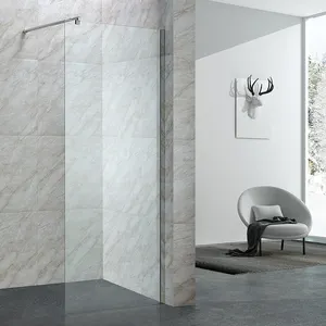 थोक शावर दीवार स्क्रीन पैनलों बाथरूम Frameless स्पष्ट Toughened ग्लास दरवाजा शॉवर