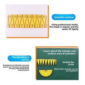 Modelo de Área de Círculo Magnético para la Derivación de la Fórmula de Pi |   Material Didáctico de Geometría de 16 Segmentos para el Aula de Matemáticas - Product Image 4