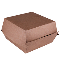 Boîte à hamburger en papier imprimé jetable, boîte en papier kraft de qualité alimentaire, boîte à clapet pour emballage de hamburger à emporter