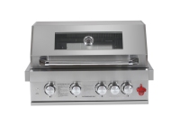 Barbecue d'extérieur encastrable moderne en acier inoxydable de qualité supérieure, brûleur arrière infrarouge, convertible propane/gaz naturel, réglable pour les fêtes