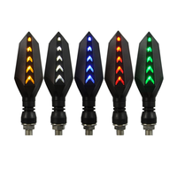 Clignotants universels à LED dynamiques à défilement avec rétroéclairage en forme de flèche DRL pour moto - Vente chaude