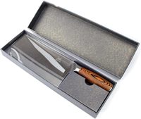 MSY BIGSUNNY Couteau à viande professionnel de 7 "Couteau de boucher chinois Couteau de chef à légumes avec manche en bois Couteau utilitaire en métal tranchant