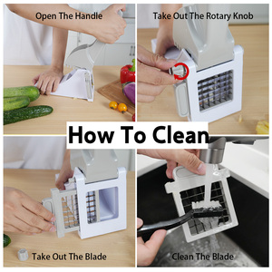 Nhà bếp gadgtes salad công cụ đa chức năng nhựa hành tây tỏi rau vắt tay cắt trái cây thực phẩm Slicer Dicer - Product Image 3