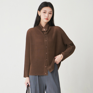 Cardigan Elegante da Donna Ultimo <span class=keywords><strong>Design</strong></span> 2026, Giacca Casual Autunnale con <span class=keywords><strong>Design</strong></span> Raffinato, Camicia Plissettata - Produzione di Fabbrica - Product Image 5