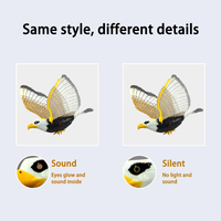 Simulation d'oiseau volant électrique jouet interactif pour chat pour porte suspendue un grand jouet oiseau volant avec ailes