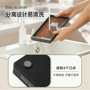 Storage Tray Rectangle Walnut Wood 2 Layer Entryway Organizer For Personal Care Items - Product Image 1
