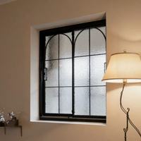 Ventanas Corredizas Estilo Francés, Aleación de Aluminio, Vidrio Templado Arqueado, Divisiones Decorativas, Apertura Horizontal, Origen China