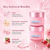 Crème au collagène rose PDRN Disaar 50g, glutathion, soin éclaircissant anti-âge, élimination des taches brunes, crème blanchissante pour le visage, crème pour peau de verre