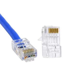 RJ45 Connectors Pass Through MaleConnector For Cat6 Cat6a Cable