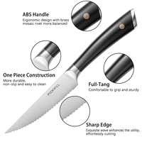 Ensemble de 4 couteaux de cuisine de luxe en acier inoxydable ultra tranchant de 4.5 pouces avec manche en ABS Promotion de couteaux à steak