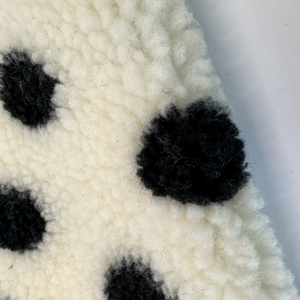 Thời Trang Cao Tùy Chỉnh Bán Buôn Dệt Kim In 100% Polyester Nâu Lông Cừu Boucle Tweed Vải Cho Áo Khoác Mùa Đông - Product Image 4